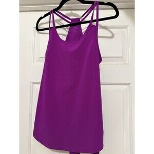 Athleta XS Go Time Strappy Tank Purple Sleeveless Active Racerback Poly